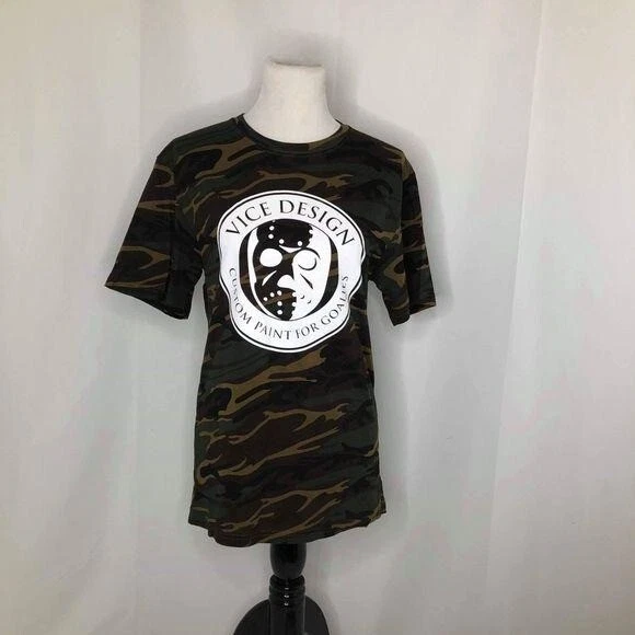 Camisa mediana de porteros de hockey para niños Vice ejército verde camuflaje manga corta yunque Foto 2 de 4