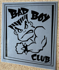 STICKER BAD BOY CLUB color SKATEBOARD SURFING Gray Silver VINTAGE