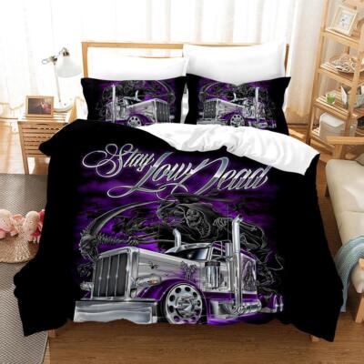 3D LKW Bettbezug Set Bettbezug Bettwäsche Kissenbezüge