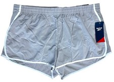 Reebok Women's Athletic Game Time Shorts w/ Built in Panty Size XL Silver Sconce
