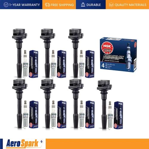 8 Ignition Coil & 8 NGK Spark Plug for 18-21 Ford F-150 2020 Mustang UF835 UF869