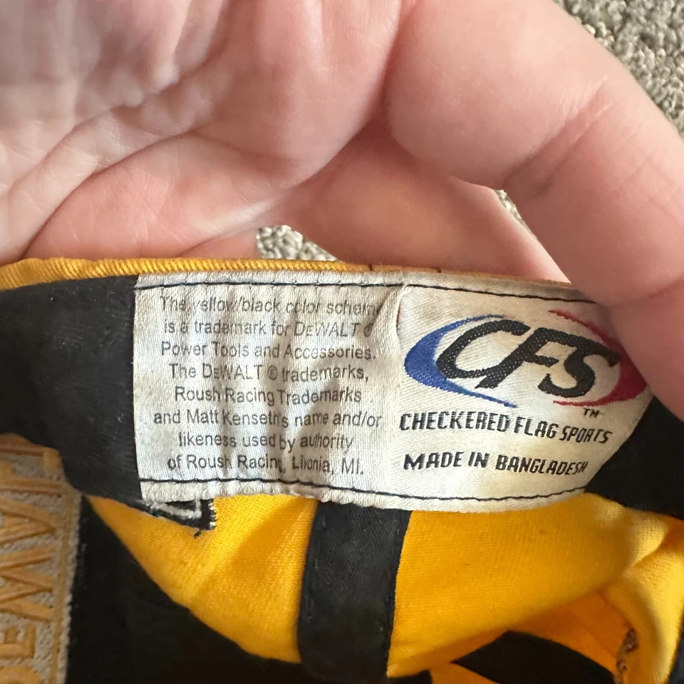 Sombrero ajustable negro Matt Kenseth #17 NASCAR bandera a cuadros Roush Fenway Racing Foto 3 de 4