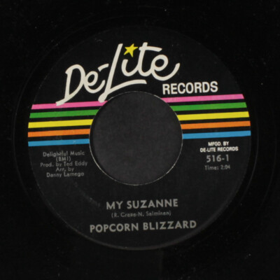 POPCORN BLIZZARD: my suzanne De-Lite Records 7'' Single 45 RPM