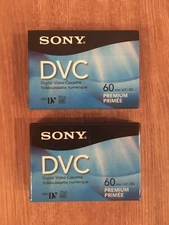 Lot of 2 Sony DVC Mini-DV Premium 60 Digital Video Cassettes Blank Tapes Sealed