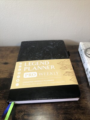 Legend Planner Pro  Weekly Daily Organizer Book Journal (Black /12 Month)