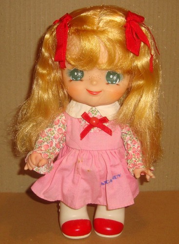 CANDY CANDY PLASTIC DOLL 25 CM. PINK DRESS POPY ANNI '70