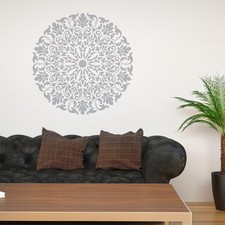 Mandala Stencil Tribal Pattern Surat for DIY Wall Decor Modern Home Stencils