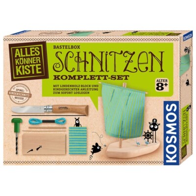 KOSMOS - SCHNITZEN KOMPLETT-SET BASTELBOX  NEU OVP