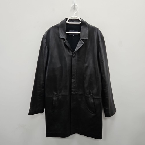 Chevignon Vintage Black Soft Lamb Leather Fleece Lined Coat Jacket Large - 第 1/9 張圖片