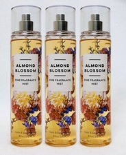 3 Bath Body Works ALMOND BLOSSOM Fine Fragrance Mist Body Spray 8 oz