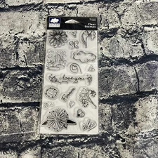 Fiskars BE LOVED  CLOUD 9 DESIGN 17 Pc Clear Stamps #01-002289