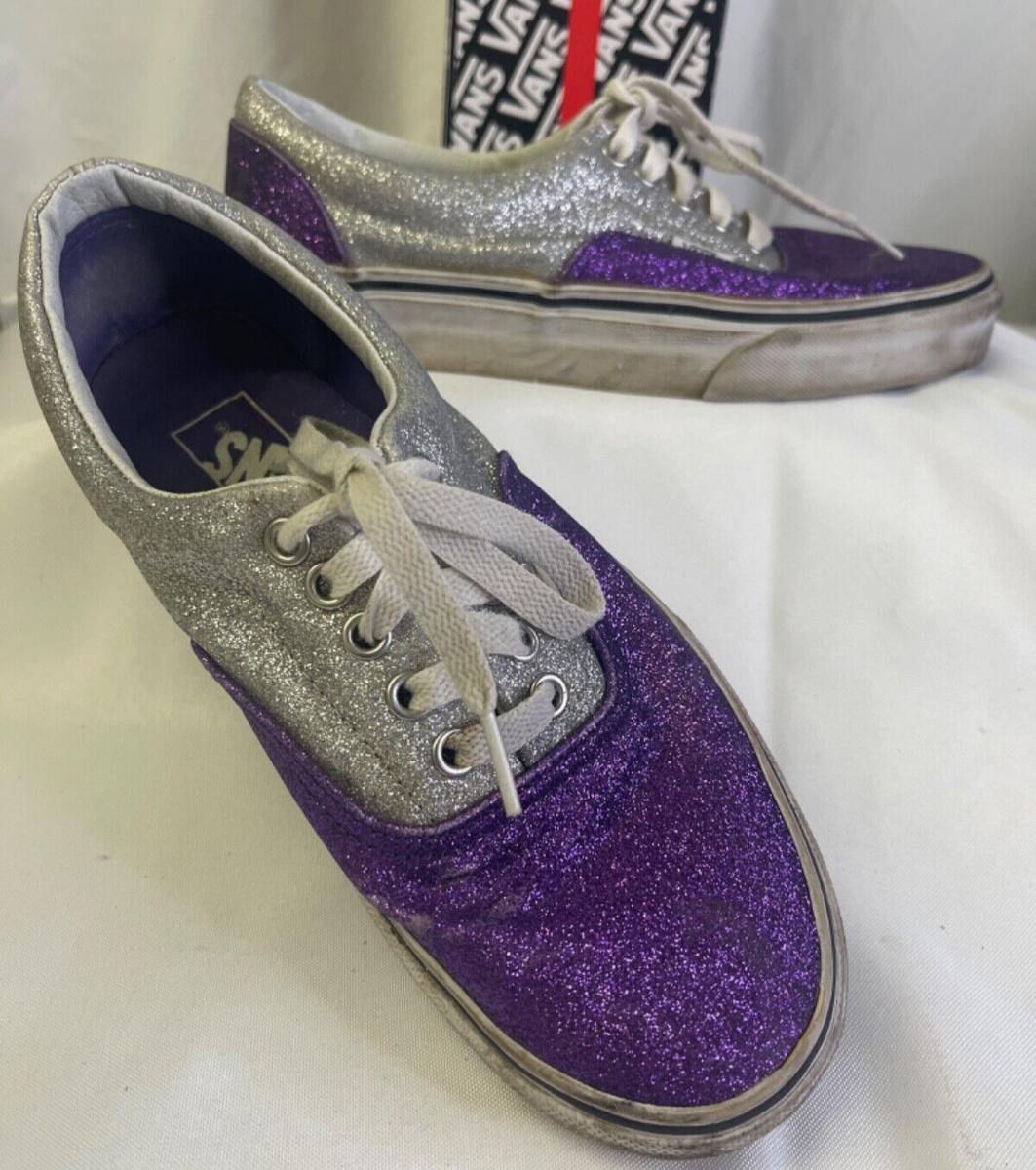 Vans OFF The Wall Shoes/Sneakers in Sparkle Glitter Purple