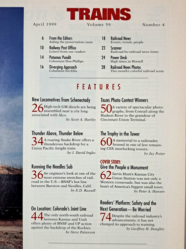 April 1999 TRAINS Magazin Züge Eisenbahn - Bild 4 von 4