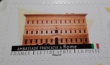 TIMBRE STAMP AMBASSADE FRANCE ROME 2024 ARCHITECTURE AUTOADHESIF neuf**