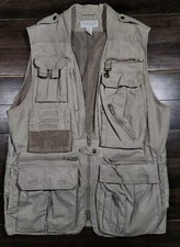 Men Sz Medium Banana Republic Vintage Utility Safari Hunting Fishing Khaki Vest