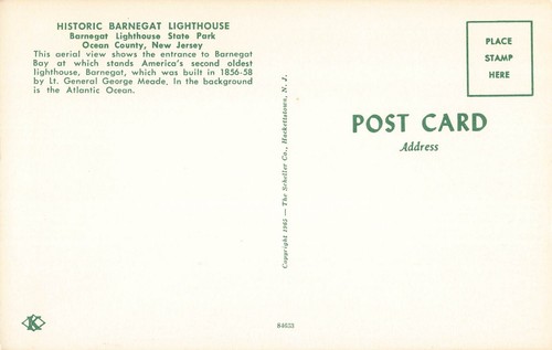 Ocean County, New Jersey Postcard Barnegat Lighthouse  About 1965       V1 - Picture 2 of 2