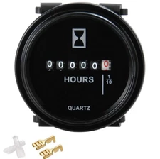 (DC8-80V) Quartz Mechanical Hour Meter Timer for Boat Engine Lawn Mower