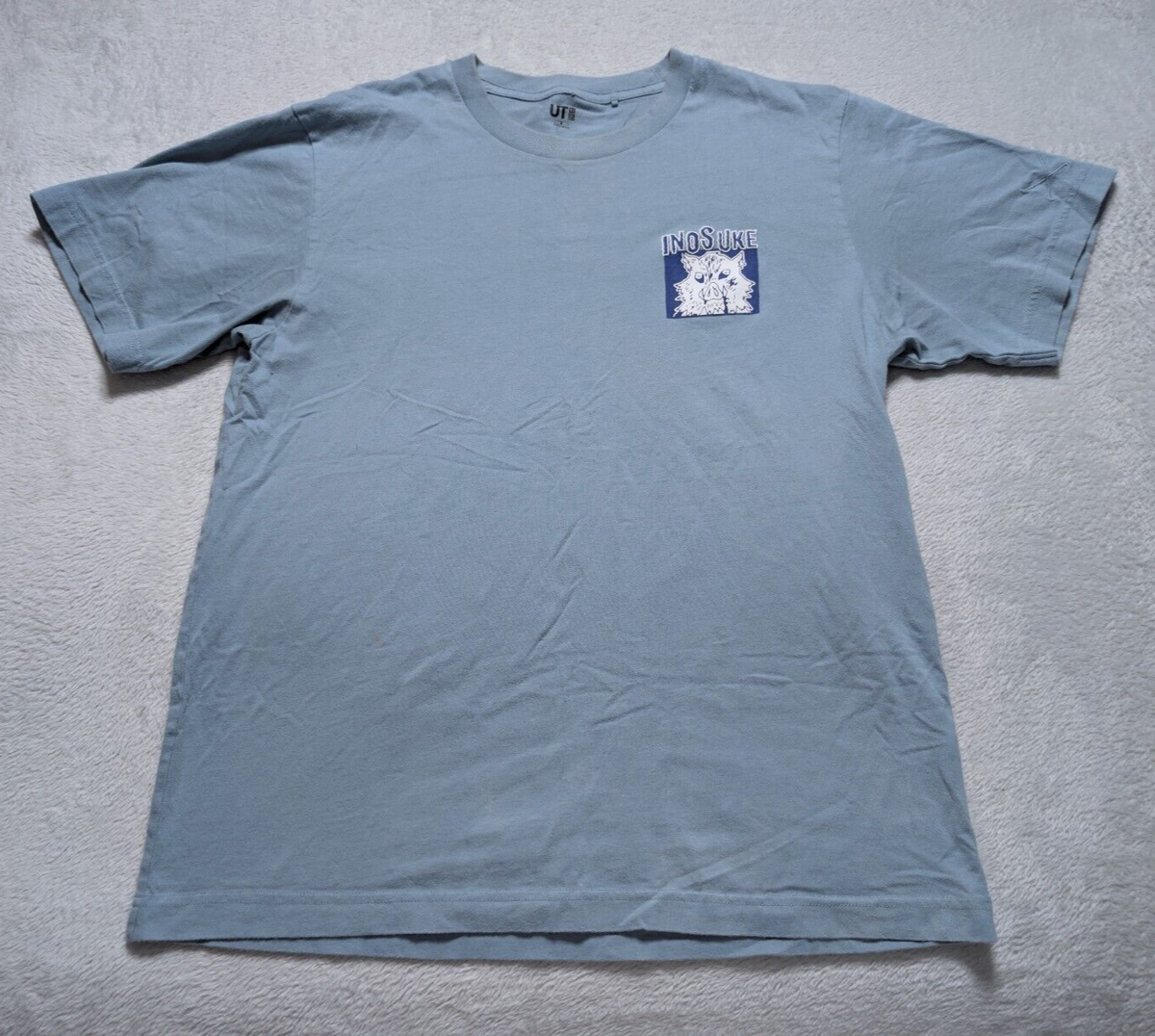 UNIQLO UT Inosuke Demon Slayer T-Shirt Size M Light Blue