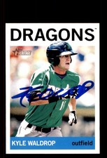 Signed Baseball Card Auto Kyle Waldrop 2013 Topps Heritage Minor League #103