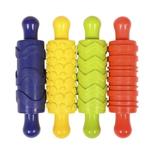 READY 2 LEARN Paint & Dough Texture Rollers - Set of 4 Patterns - P... Fast Ship