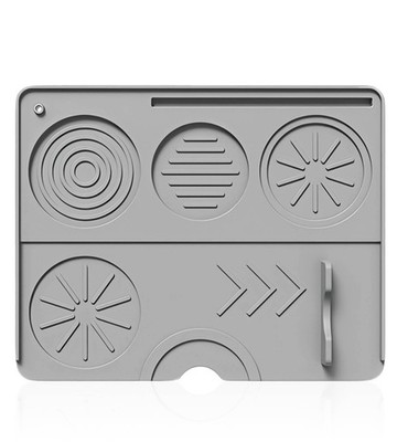 Espresso Tamping Mat Station 9.64x7.67 inch Food Grade Silicone Gray