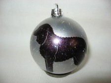 NEW HANDPAINTED AMERICAN WATER SPANIEL UNBREAKABLE CHRISTMAS ORNAMENT 2 1/2"