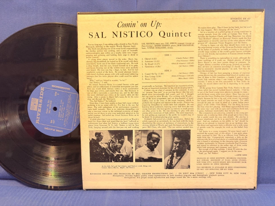 SAL NISTICO COMIN ON UP RIVERSIDE RM 457. ORIGNAL USA LP NEAR MINT - Photo 3/4