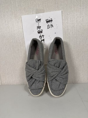 Sugar Womens 10M Sneakers Gonzo Knot Gray Memory Foam Slip On Synthetic