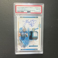2020 Panini Impeccable Elegance Gold Luke Kuechly Patch Auto #ERPA-LK PSA 8