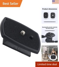 Durable Black Quick Release Tripod Mount for Cameras - Easy Setup 4.53x3.15in