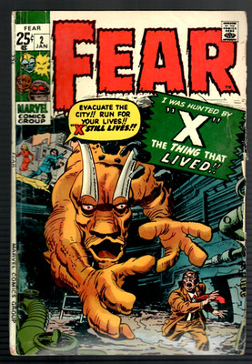 FEAR # 2 (4.0) 1/1971 Marvel 25c Double-Size Bronze-Age Horror Reprint Comic  