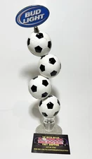 Bud Light Soccer Balls Beer Tap Handle 12” Tall - Used Nice!