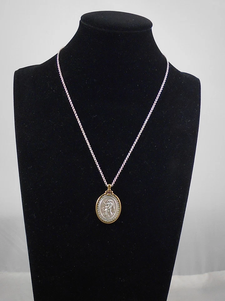 Brighton Silver Plated 2 Tone ART AND SOUL GUARDIAN ANGEL Necklace JM2983 $88 - Image 2 of 3