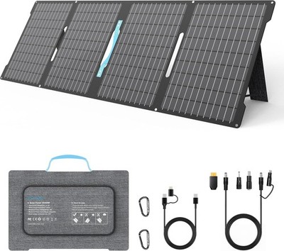 E POWO 60W Portable Solar Panel Charger Foldable USB C USB A DC