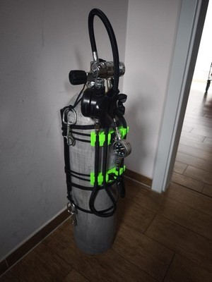 2x Stageflaschen Schlauch Organizer Taucher-Zubehör Deco-Flaschen  Tech Diving
