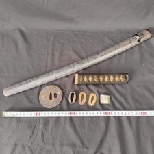 Antique Japanese Samurai Wakizashi Koshirae Set - Tsuba, Tsuka, Saya, Habaki