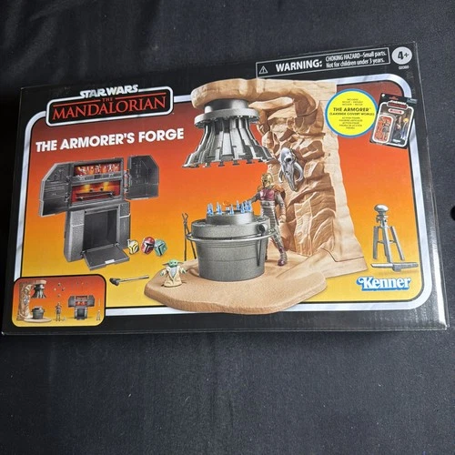 Star Wars Mandalorian Vintage Collection ARMORER'S FORGE Playset + Grogu Figure