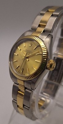 Rolex Oyster Perpetual MINTY Ladies 18k/ss GOLD & SS Watch All Original 1979