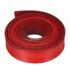 1.1 Yard 15mm Flat Leather Cord, Leather Lacing Strips for DIY Crafts Red Brown