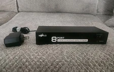 8 Port RCA 1In 8 Out AV Switch Box Audio Video Signal Switcher Splitter To TV