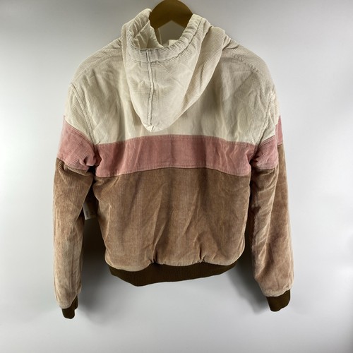 Ripcurl Women’s Corduroy Hooded Jacket Size XS Pink Brown White NWT - Picture 7 of 13