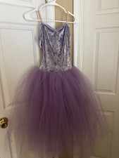 Georgie Girl Ballet Costume With Tutu, Lavendar, Adult Small