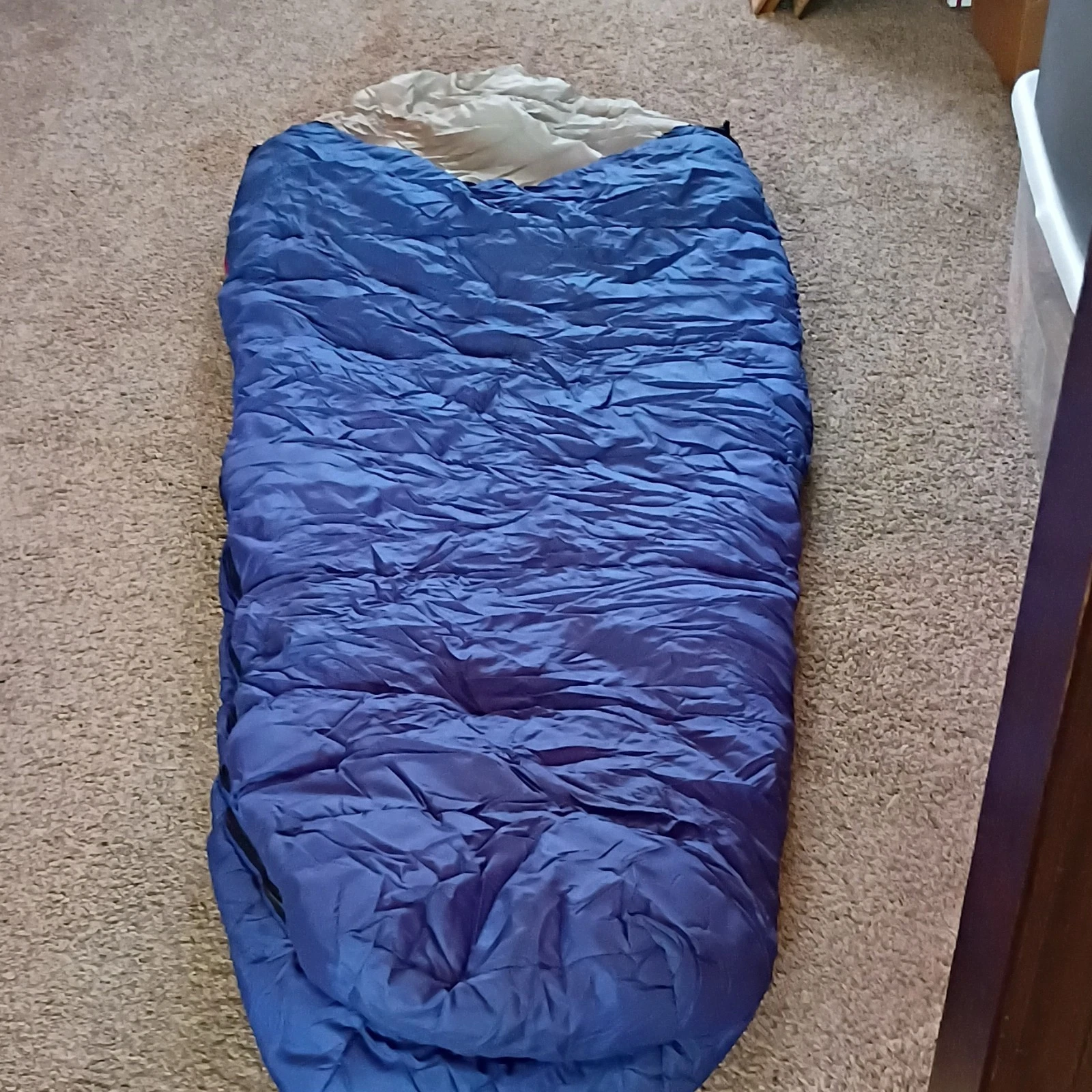 Coleman Blue Beige 0 Degree Mummy Sleeping Bag Camping Outdoor Gear