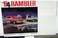 1964 Amc Rambler Ambassador V8 Classic 6 V8 American Color Sales Brochure 1964 Amc Rambler Ambassador V8 Classic 6 V8 American Color Sales Brochure