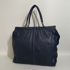 BOTTEGA VENETA Intrecciato Leather Tote Bag Navy