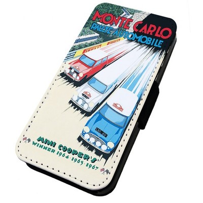 Bedruckte Flip Handyhülle iPhone, Samsung & Huawei Monte Carlo Mini Coopers