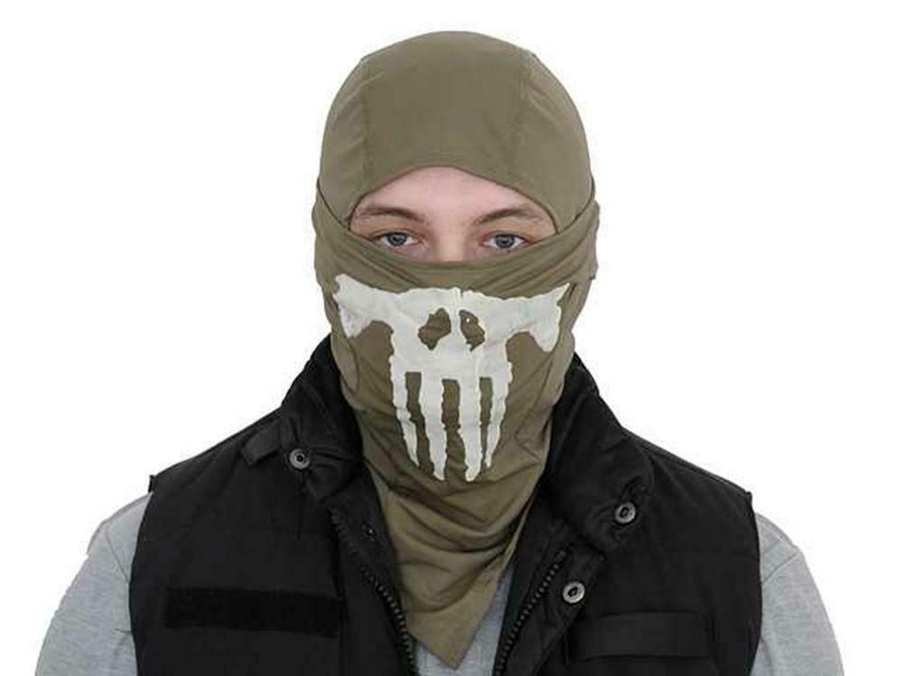 Emerson Airsoft Lightweight Skull Balaclava Green EM6634 Under Mask