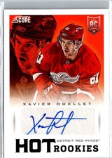 2013-14 Score Hot Rookies Signature Xavier Ouellet Auto #710