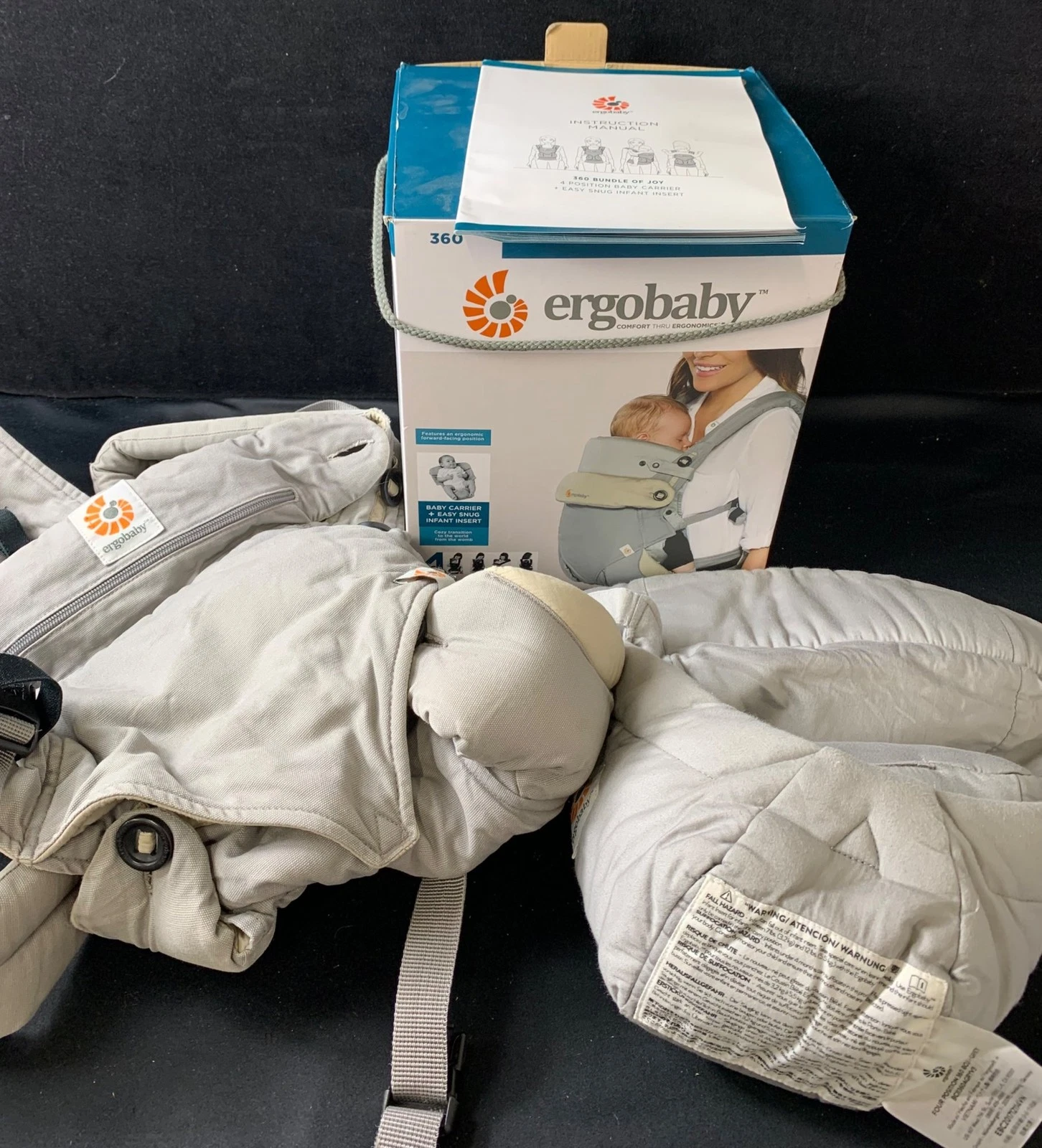 Ergobaby 360 Baby Carrier 4 Position with Infant Insert - Z#1008
