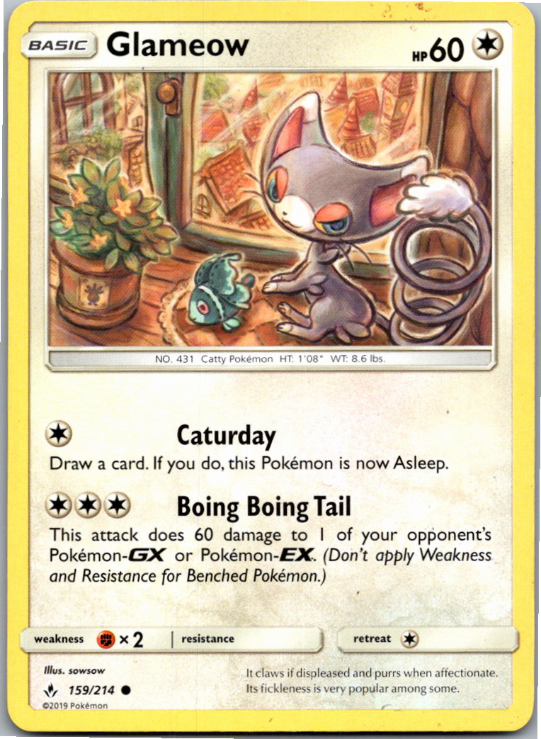 Glameow Common SM - Unbroken Bonds 159/214 NM